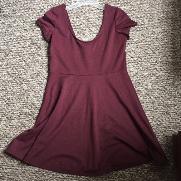 Maroon fit and flare Forever 21 dress - Picture 1 of 2